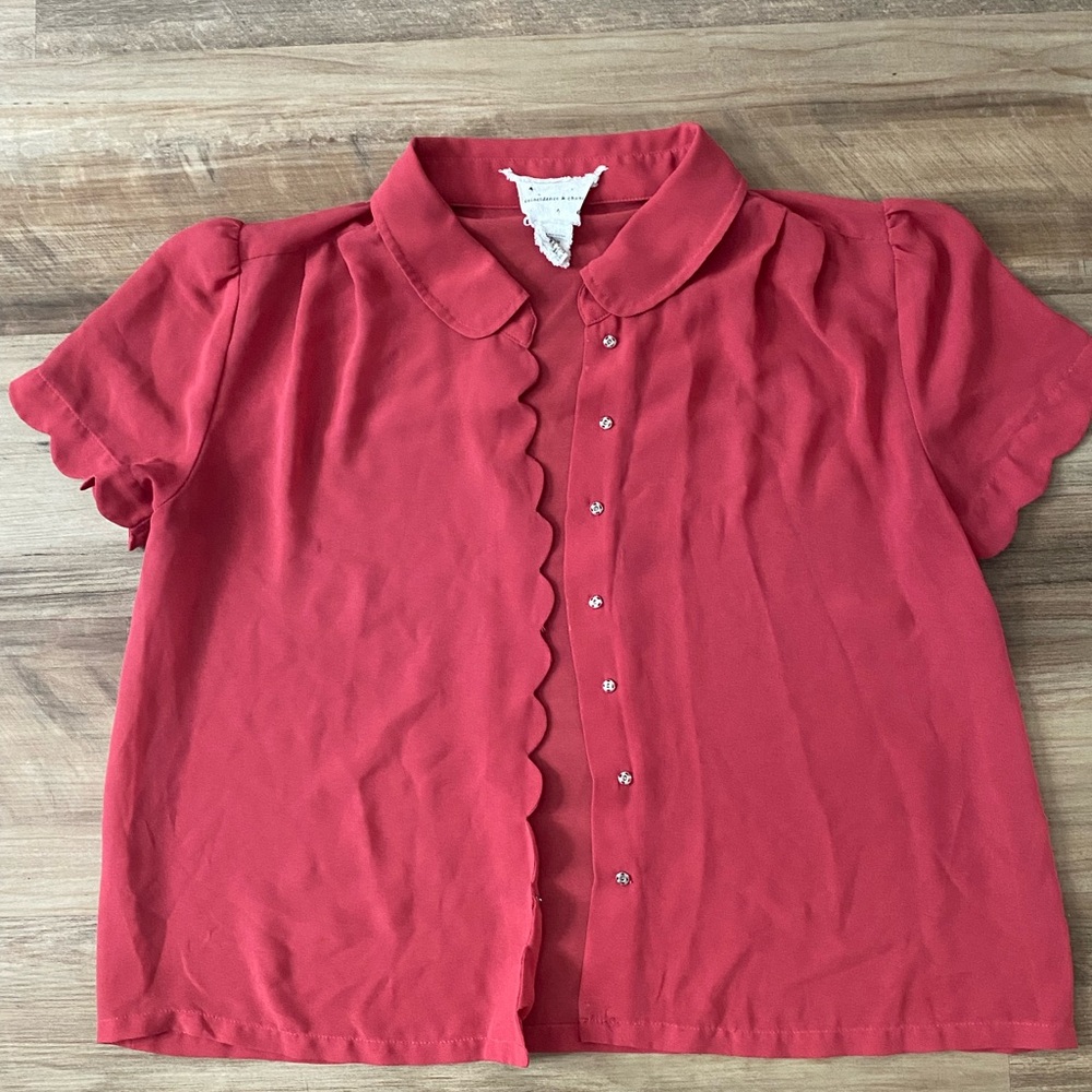 Coincidence & Chance Sheer Scalloped Top